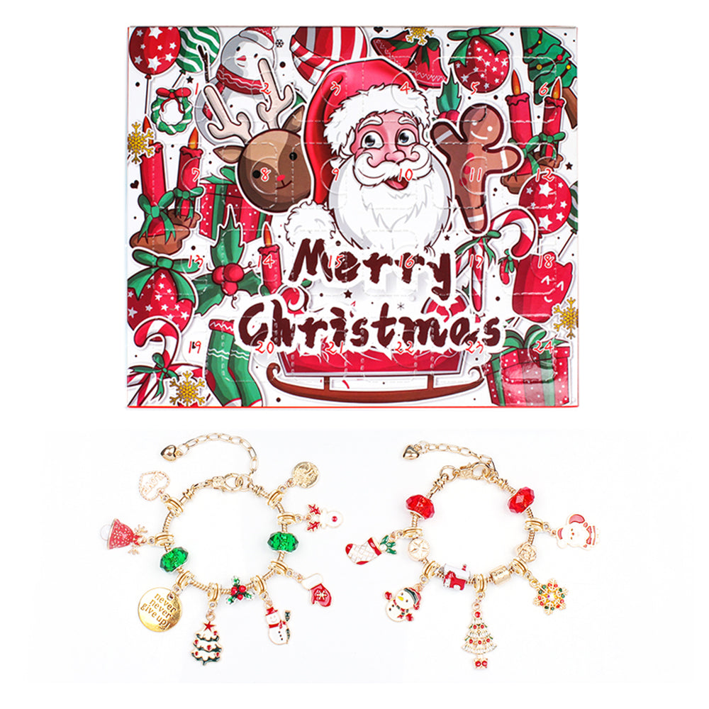 24 Days Christmas Countdown Advent Calendar DIY Bracelet Kit