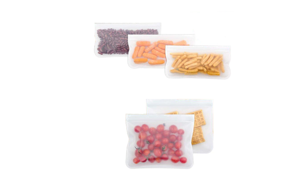 Set of 3, 5 or 10 pcs Reusable Food Storage Ziplock Bags