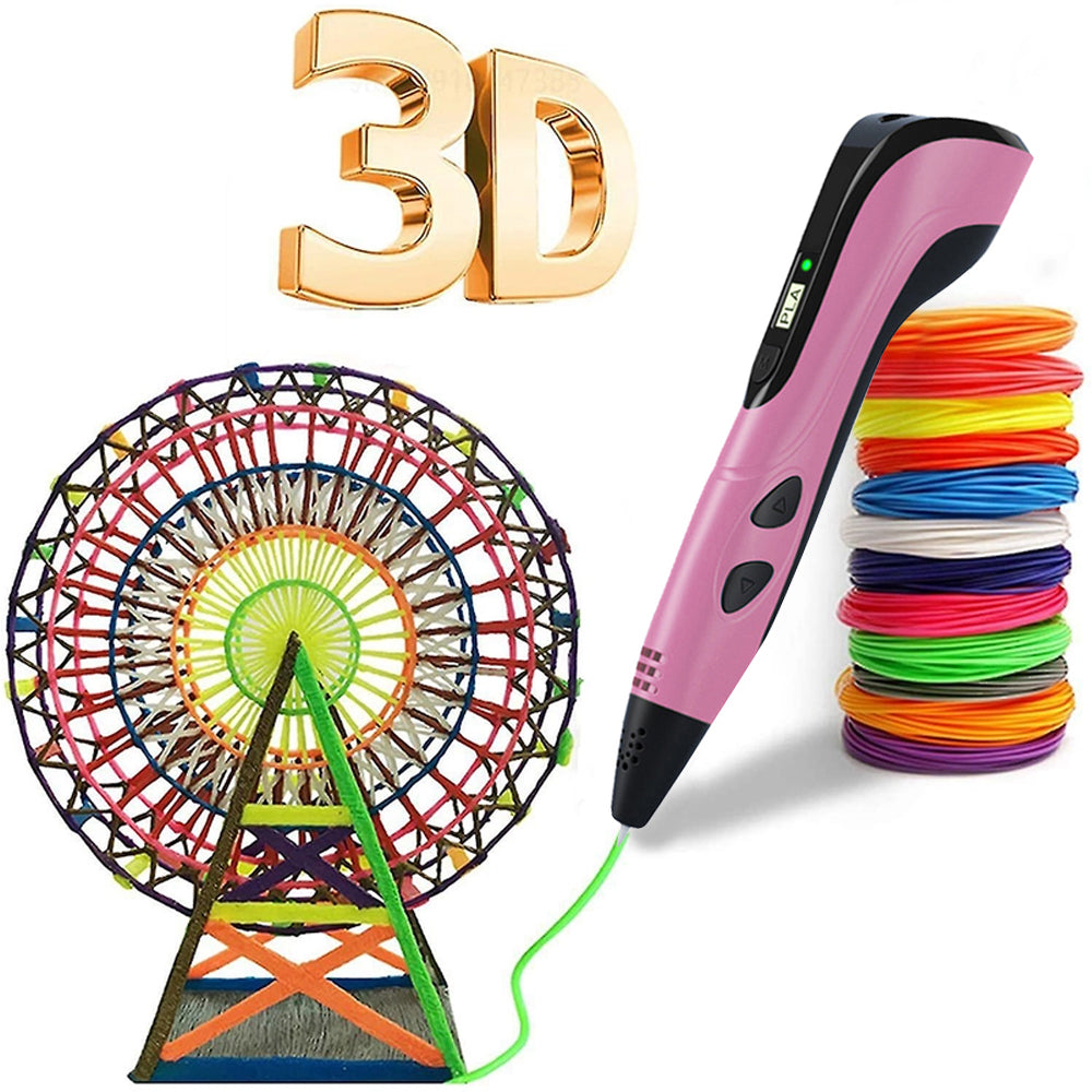 3D Printing Pen and 13 Rolls PLA Filament Set