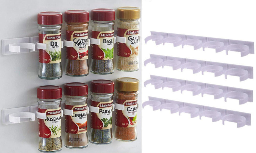 Set of 4-Strips Kitchen Spice Rack Organizer