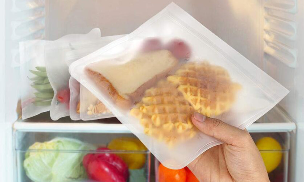 Set of 3, 5 or 10 pcs Reusable Food Storage Ziplock Bags