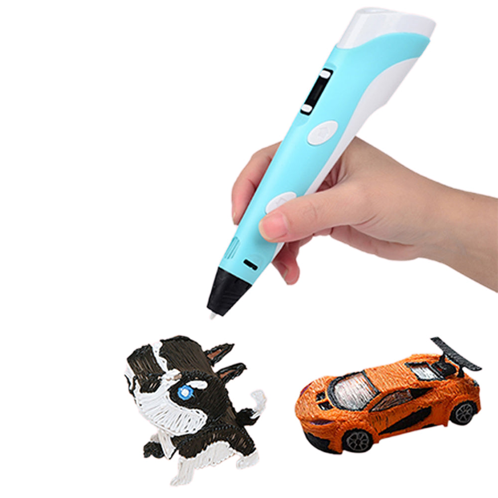 Smart 3D Pen with LED Display and 3M 30 Colours PLA Filaments