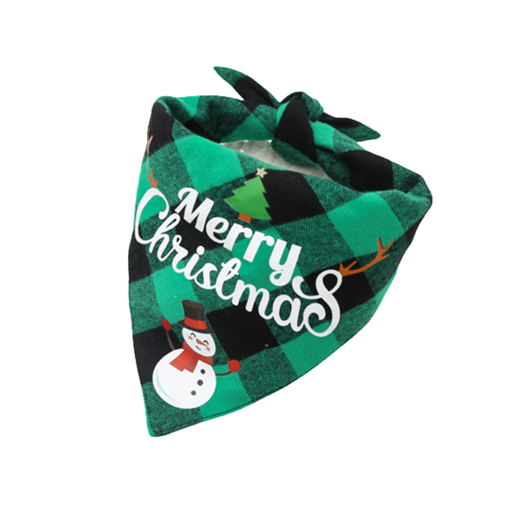 Christmas Plaid Printed Pet Dog Bandana