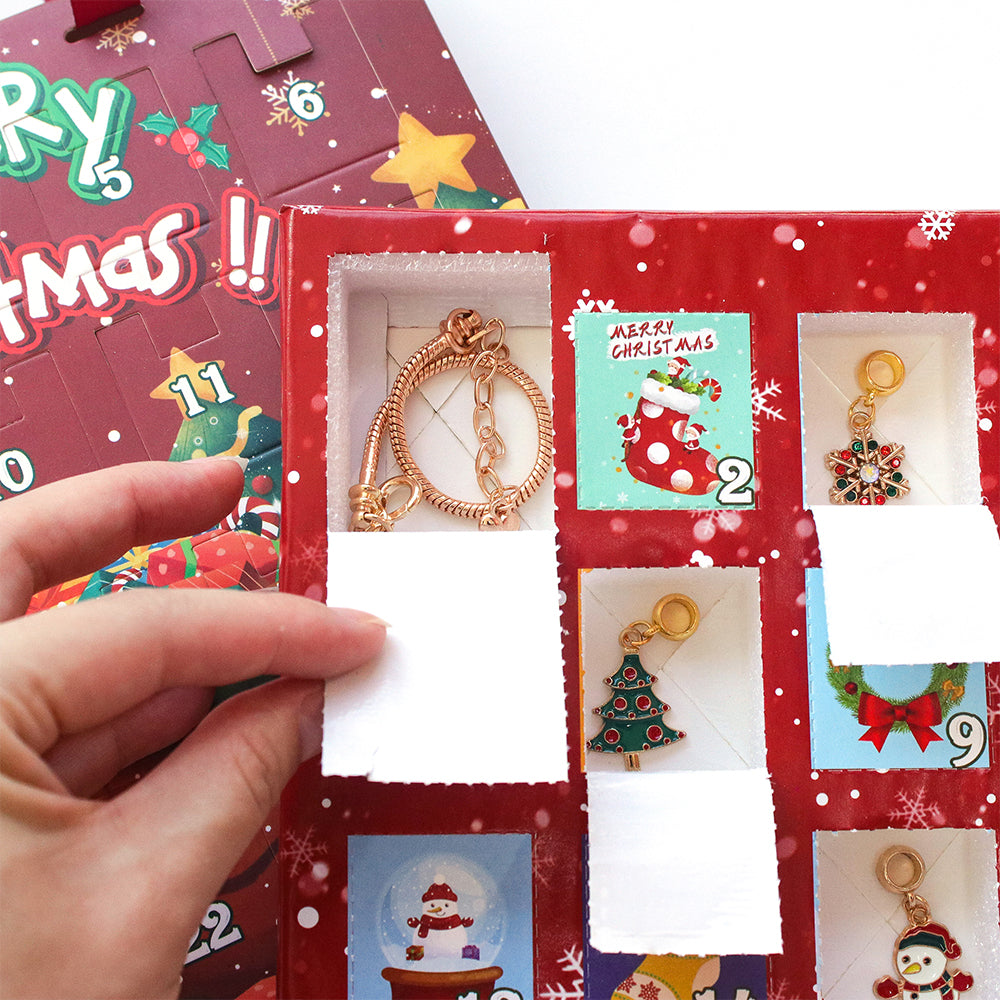 24 Days Christmas Countdown Advent Calendar DIY Bracelet Kit