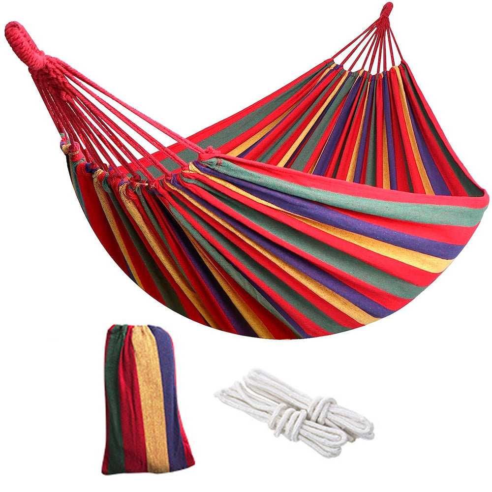 185x80cm Outdoor Hammock Chair Camping Hammock Hanging Single Hammock Swing Red