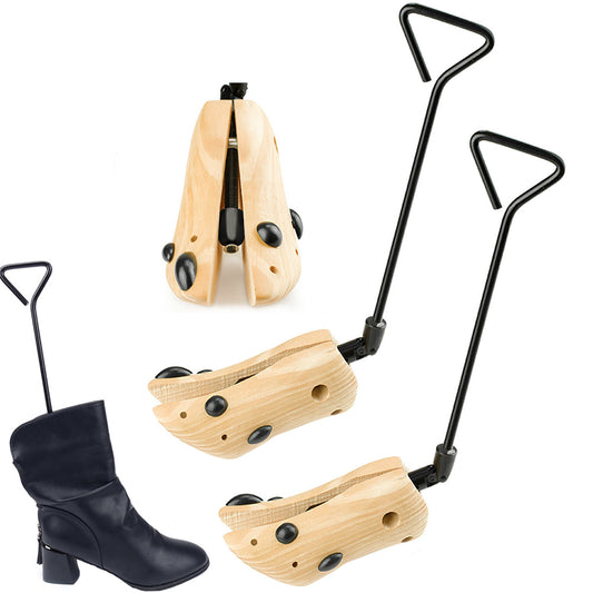 1 Pair Adjustable Boots Shoes Stretcher Tree Shaper Pine Wood Support Expander S