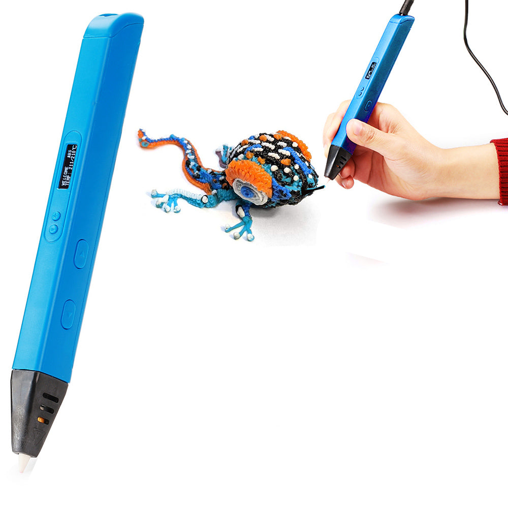 3D Printing Pen with OLED Display and PLA Filament