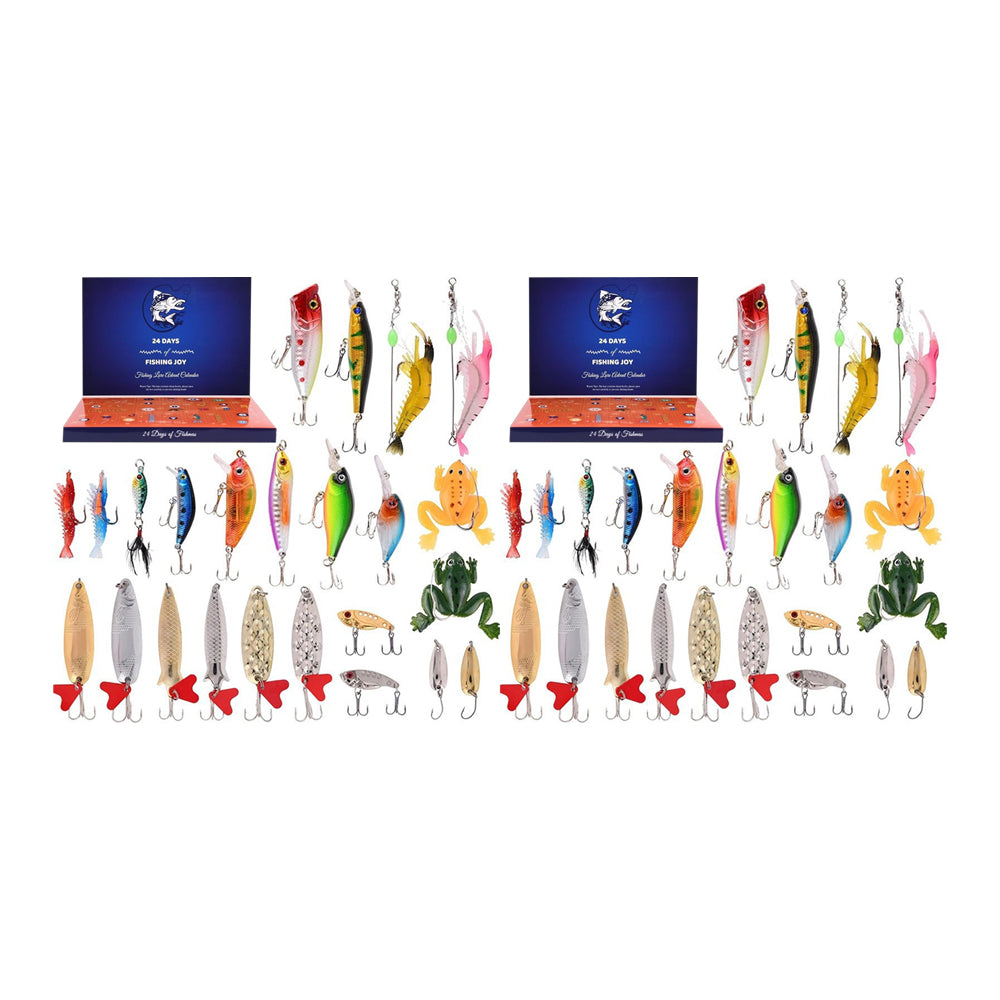 24 Days Countdown Christmas Fishing Lures Advent Calendar