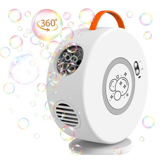 USB Electric Automatic Bubble Machine Auto Bubble Blower Outdoor Toy - White