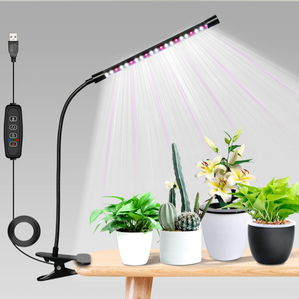 1 Head Indoor Clip LED Grow Light Growing Veg Flower 5W Plant Lamp