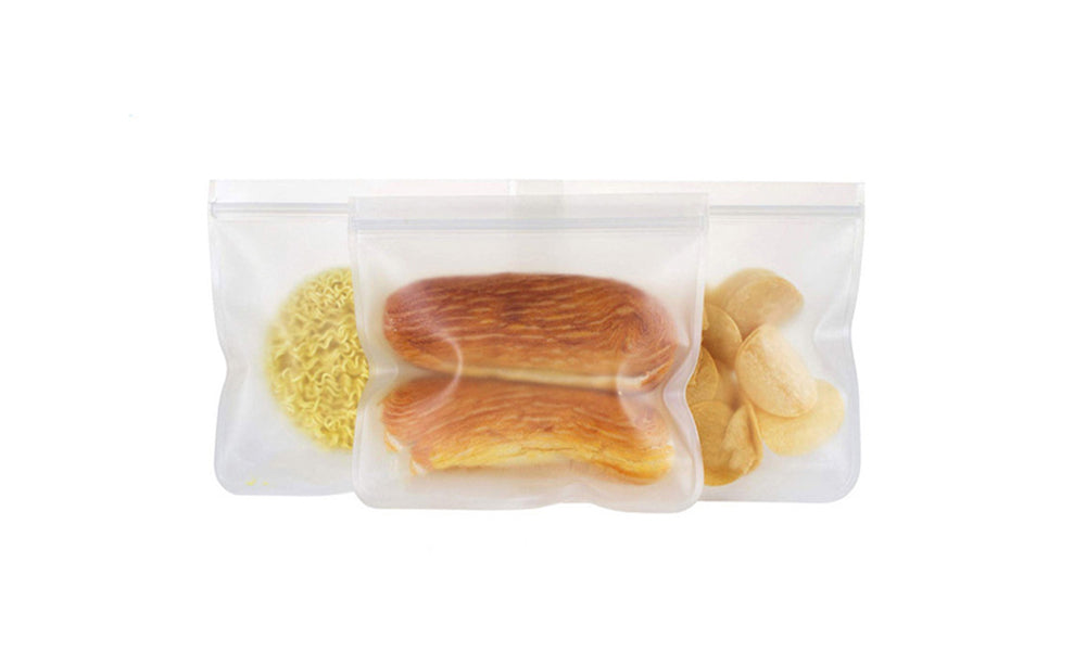 Set of 3, 5 or 10 pcs Reusable Food Storage Ziplock Bags