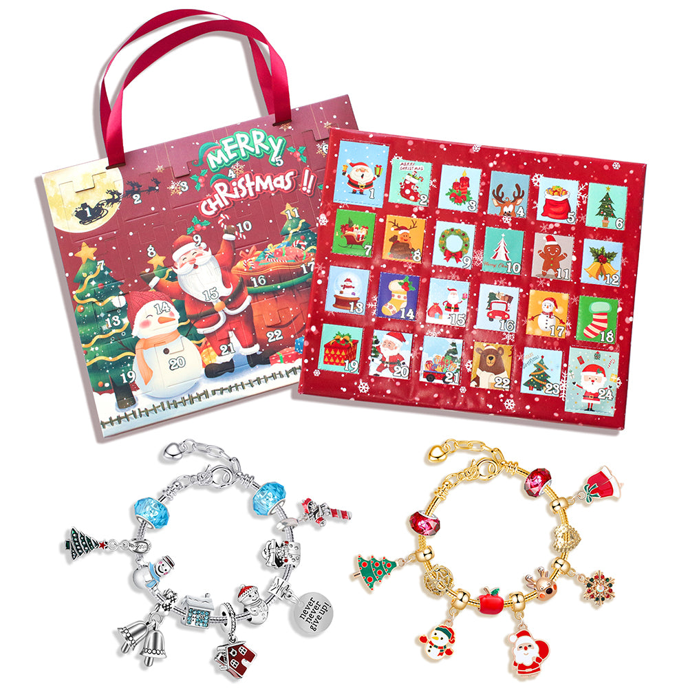 24 Days Christmas Countdown Advent Calendar DIY Bracelet Kit