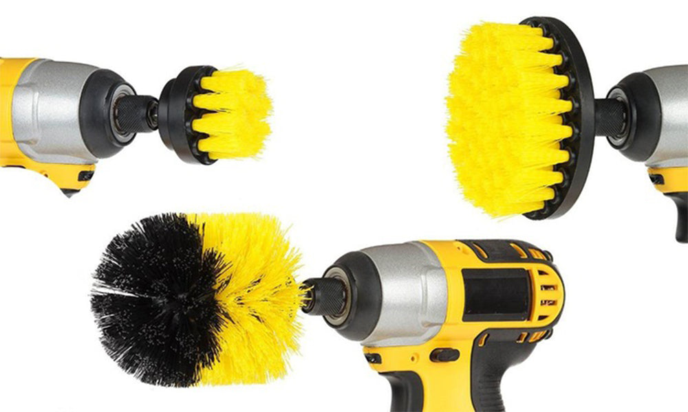 3PCS Universal Drill Power Heavy Duty Brush Cleaning Set