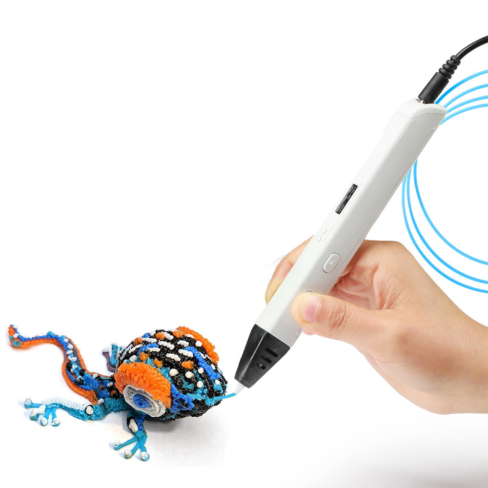 3D Printing Pen with OLED Display and PLA Filament