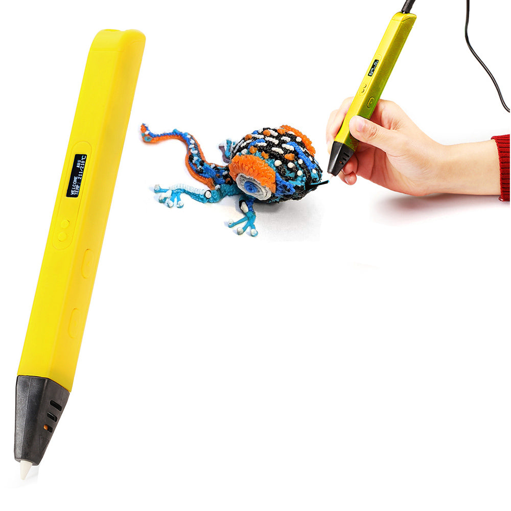 3D Printing Pen with OLED Display and PLA Filament