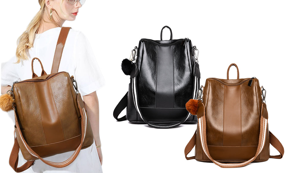 Women Anti-Theft PU Leather Backpack