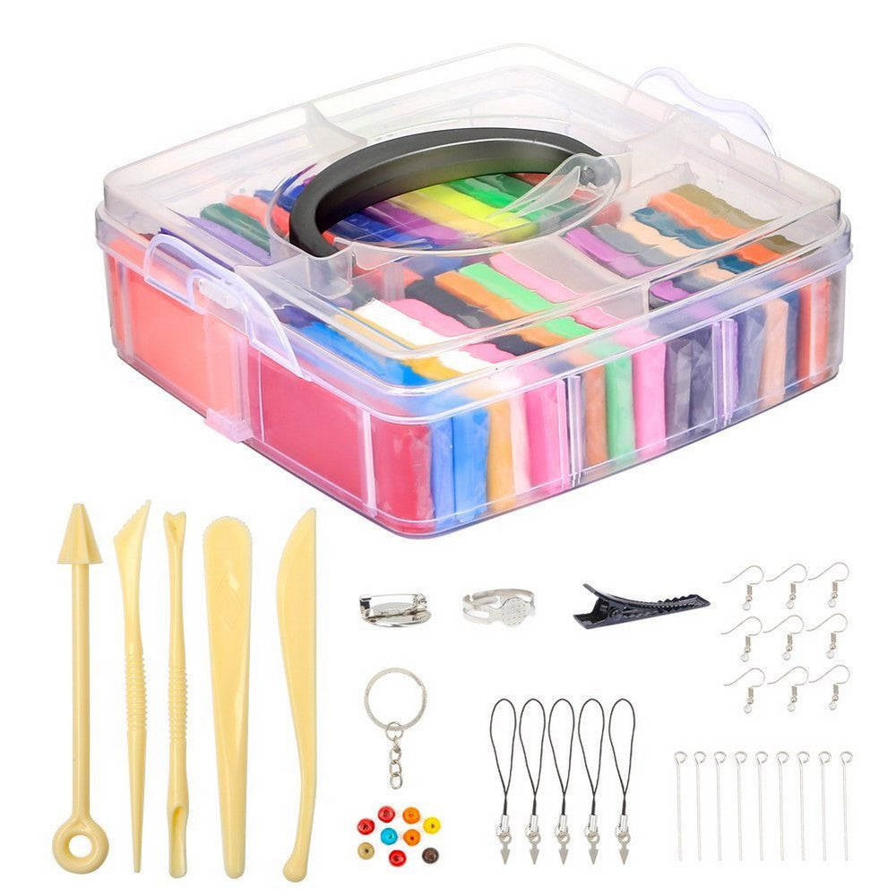 32 Colors DIY Soft Craft Oven Bake Modeling Clay Kit with Modeling Tools and Accessories