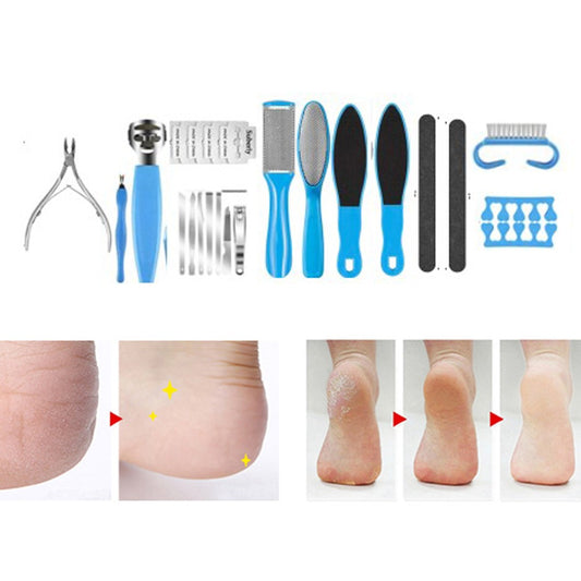 20 in 1 Stainless Steel Nail File Foot File Pedicure Rasp Callus Remover Random Colour