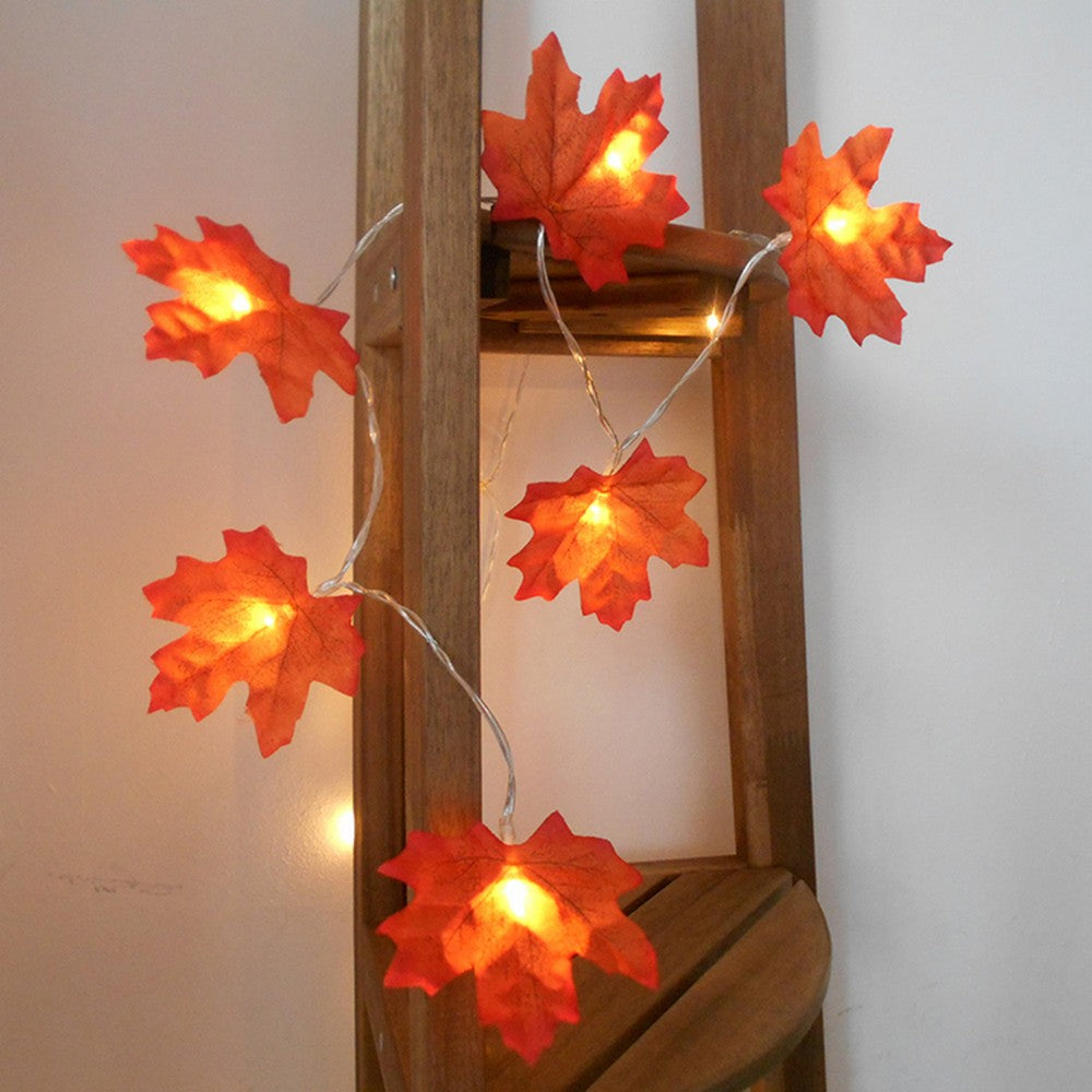 Battery Operated Autumn Maple Leaves String Light