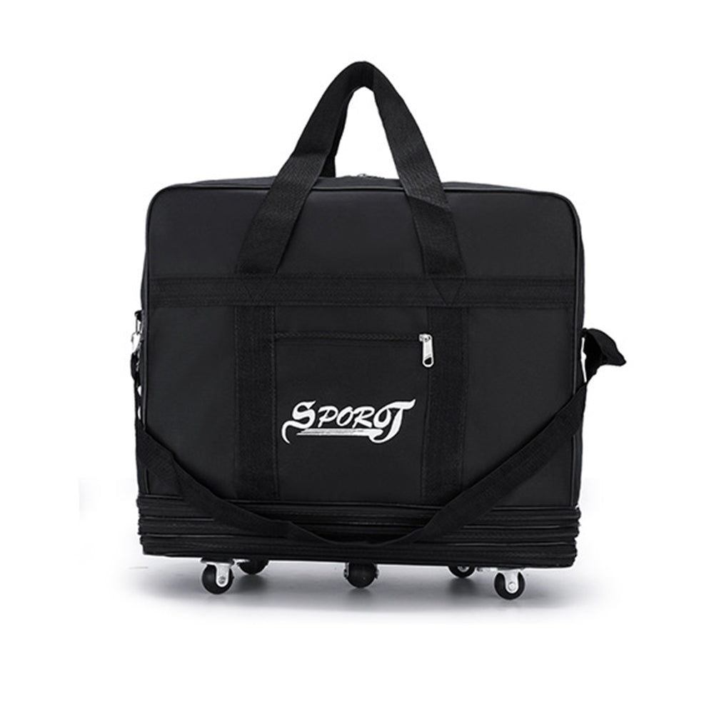 80x47x25cm Wheeled Travel Luggage Expandable Wheeled Duffel Bag Oxford Bag