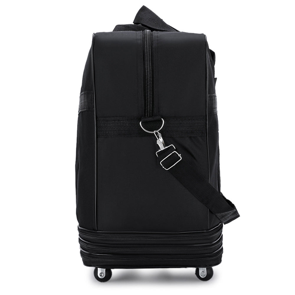 80x47x25cm Wheeled Travel Luggage Expandable Wheeled Duffel Bag Oxford Bag