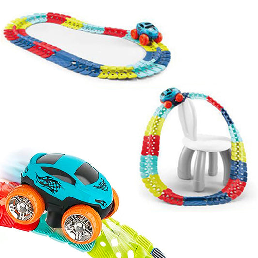 Set of 96Pcs Electric Bendable Race Car Track Toy