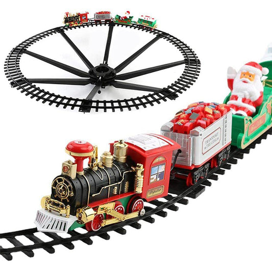 Electric Christmas Car Railway Train Toy Set