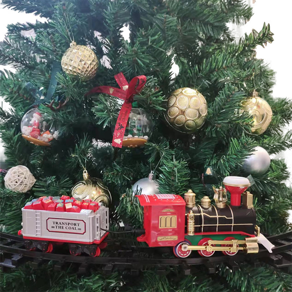 Electric Christmas Car Railway Train Toy Set