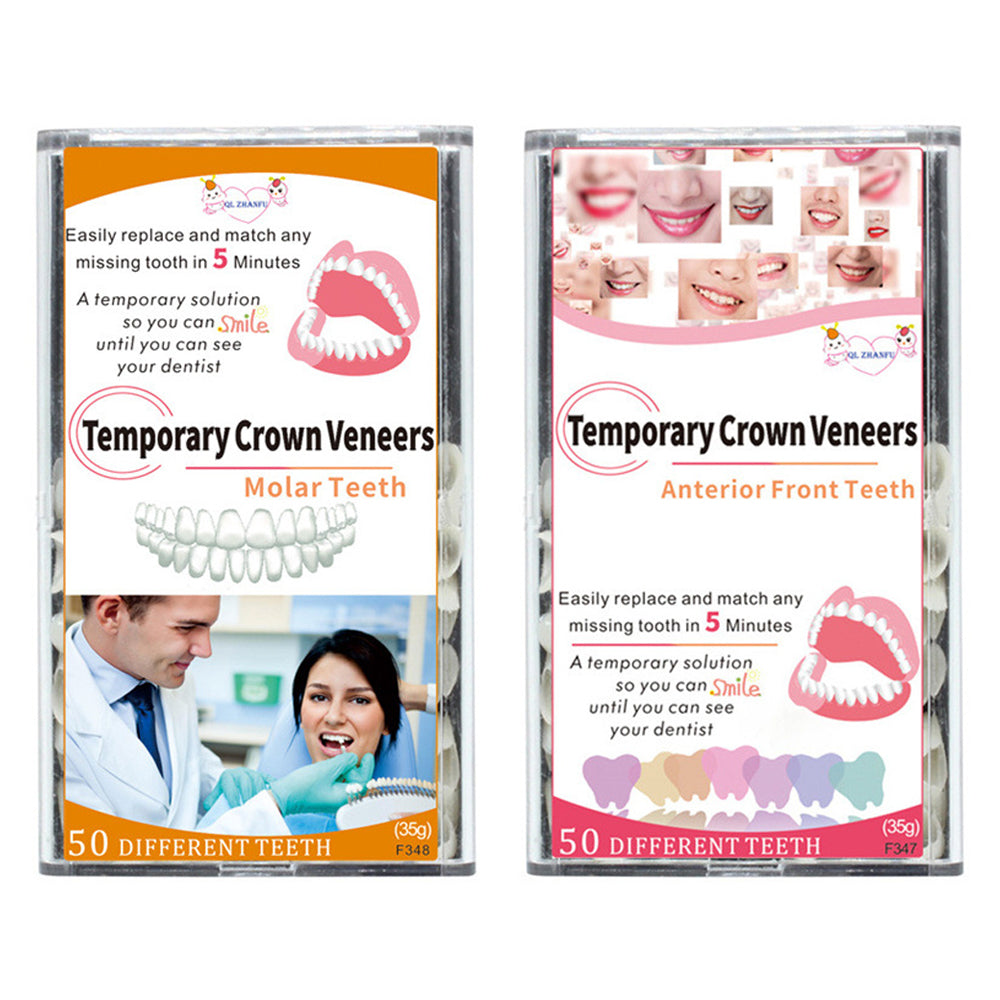 2 Boxes Temporary Teeth Crown Veneers Kit for Anterior Front Teeth Molar Teeth