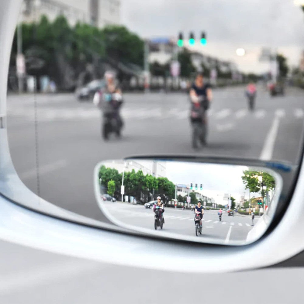 2 Pairs Adjustable Car Blind Spot Mirror Rectangular Frameless Rear View Mirrors