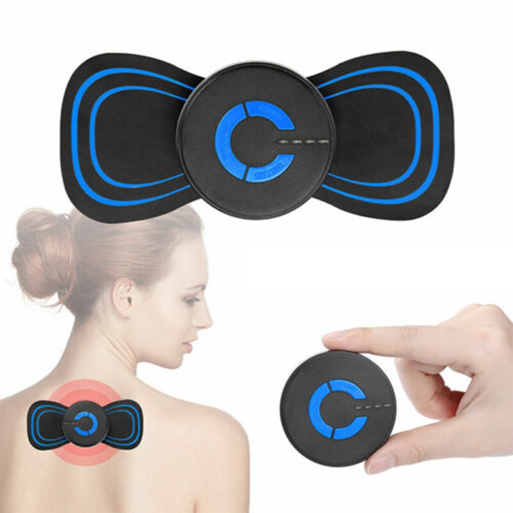 1 Set of Portable Electric Neck Back Massager EMS Massage Patches Relief Pain