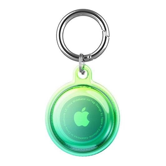 1Pc Airtag Protective Case Shockproof Holder with Keyring Green Gradient