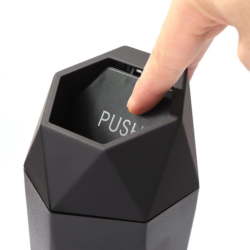 Car Trash Can with Lid Car Rubbish Garbage Waste Dust Case Wastebasket Black