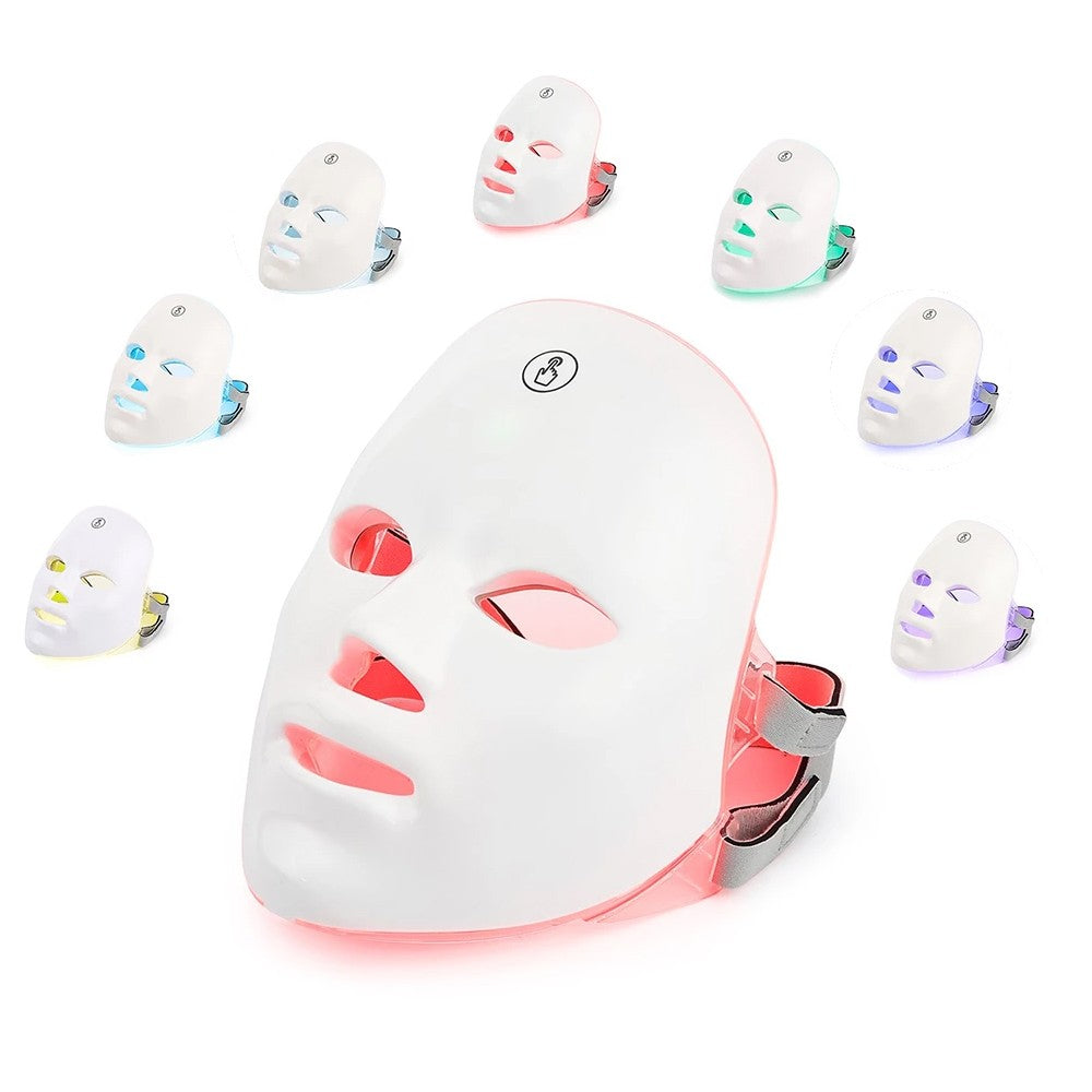 1 X 7 Colors LED Face Mask Photon Therapy Mask for Skin Care Facial Anti Wrinkle