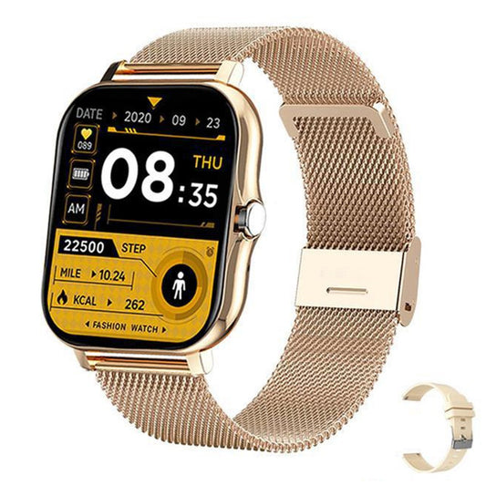 Y13 Bluetooth Smart Watch Touch Screen Fitness Tracker Heart Rate Monitor Sports Bracelet Gold