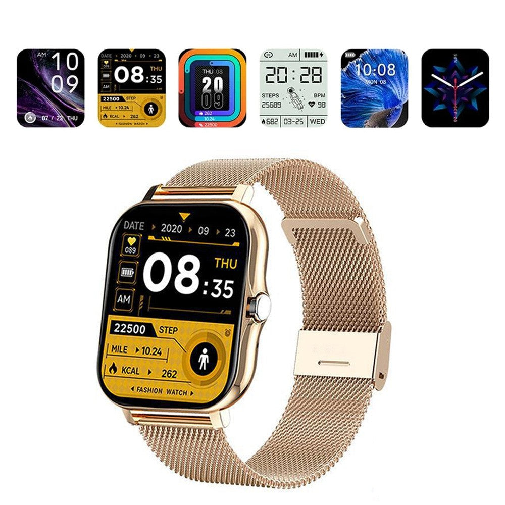 Y13 Bluetooth Smart Watch Touch Screen Fitness Tracker Heart Rate Monitor Sports Bracelet Gold