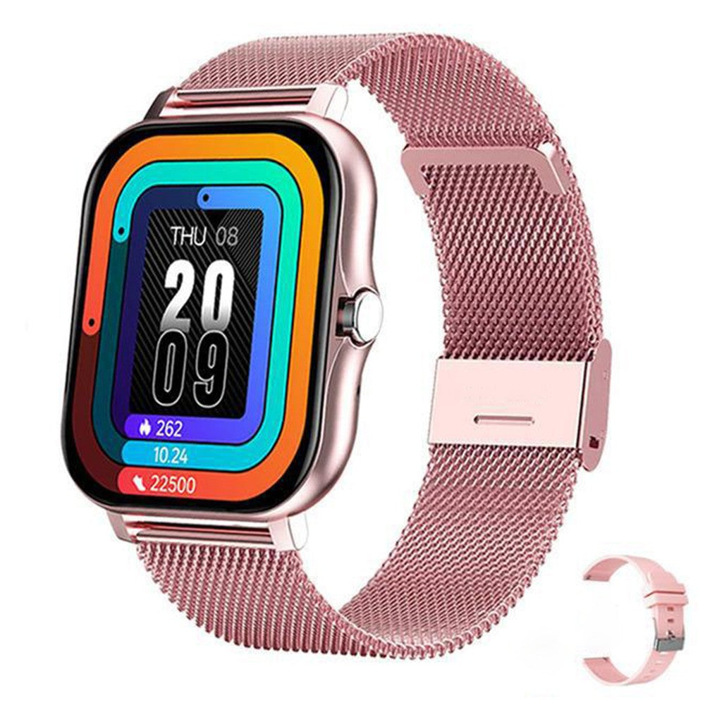 Y13 Bluetooth Smart Watch Touch Screen Fitness Tracker Heart Rate Monitor Sports Bracelet Pink