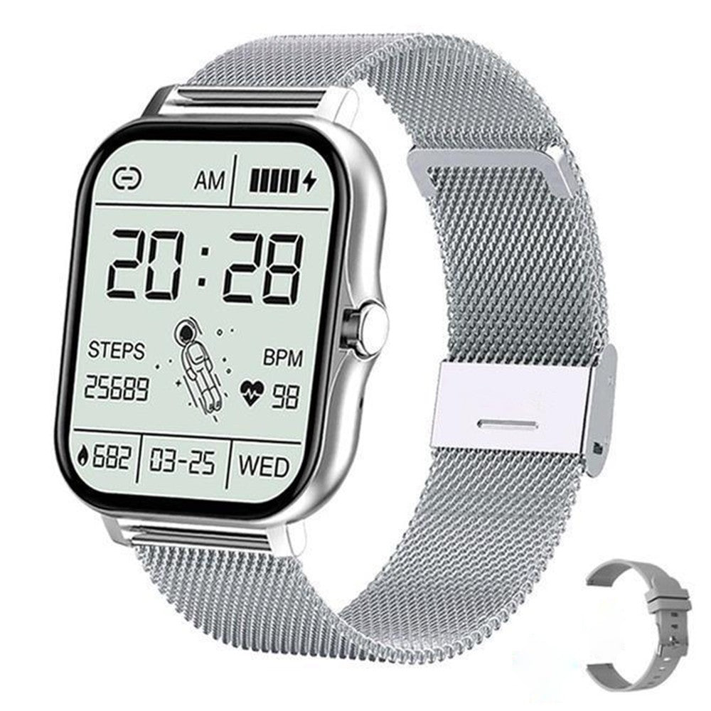 Y13 Bluetooth Smart Watch Touch Screen Fitness Tracker Heart Rate Monitor Sports Bracelet Silver