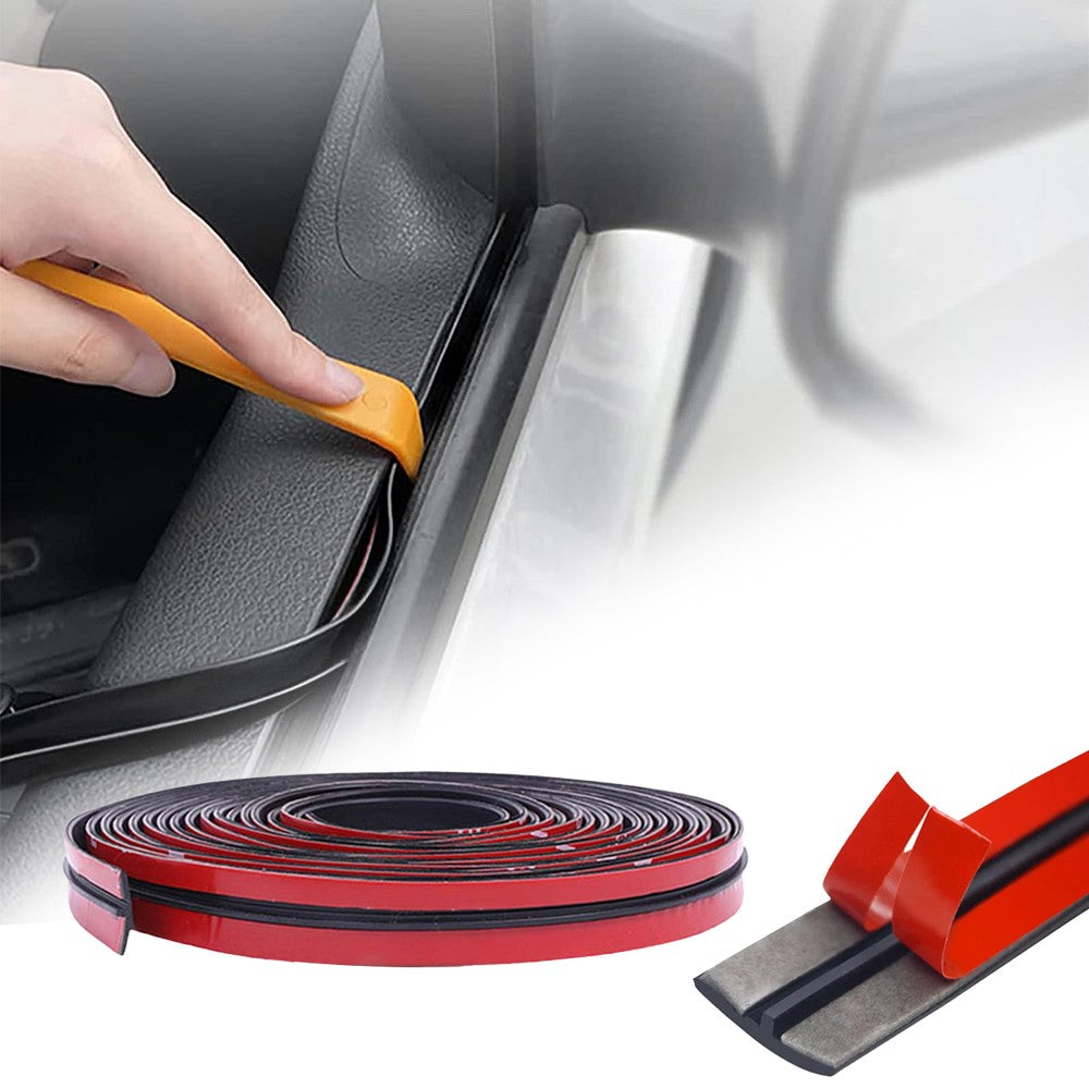 1 X 6M Car Window Edge Rubber Seal Strips Automotive Windshield Seal Protector Sticker Noise Insulation Accessories