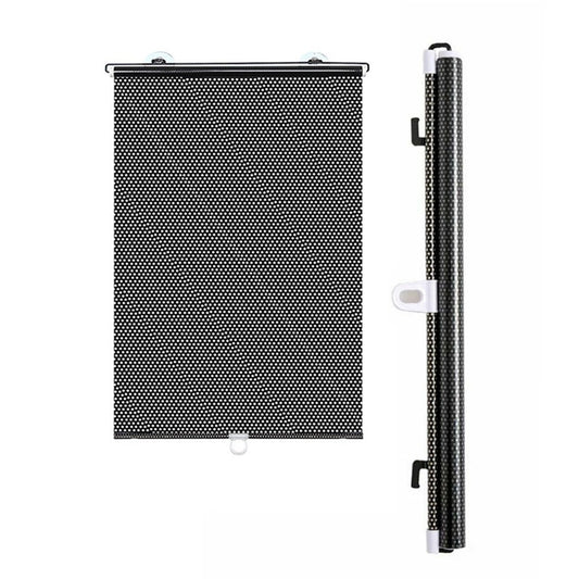 125x40cm Retractable Roller Blinds Car Sunshade Cover Window Blackout Curtains with Suction Cup Black