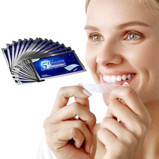 2 X Set of 14 Pairs 5D Gel Teeth Whitening Strips White Tooth Dental Kit Oral Hygiene Care Strip