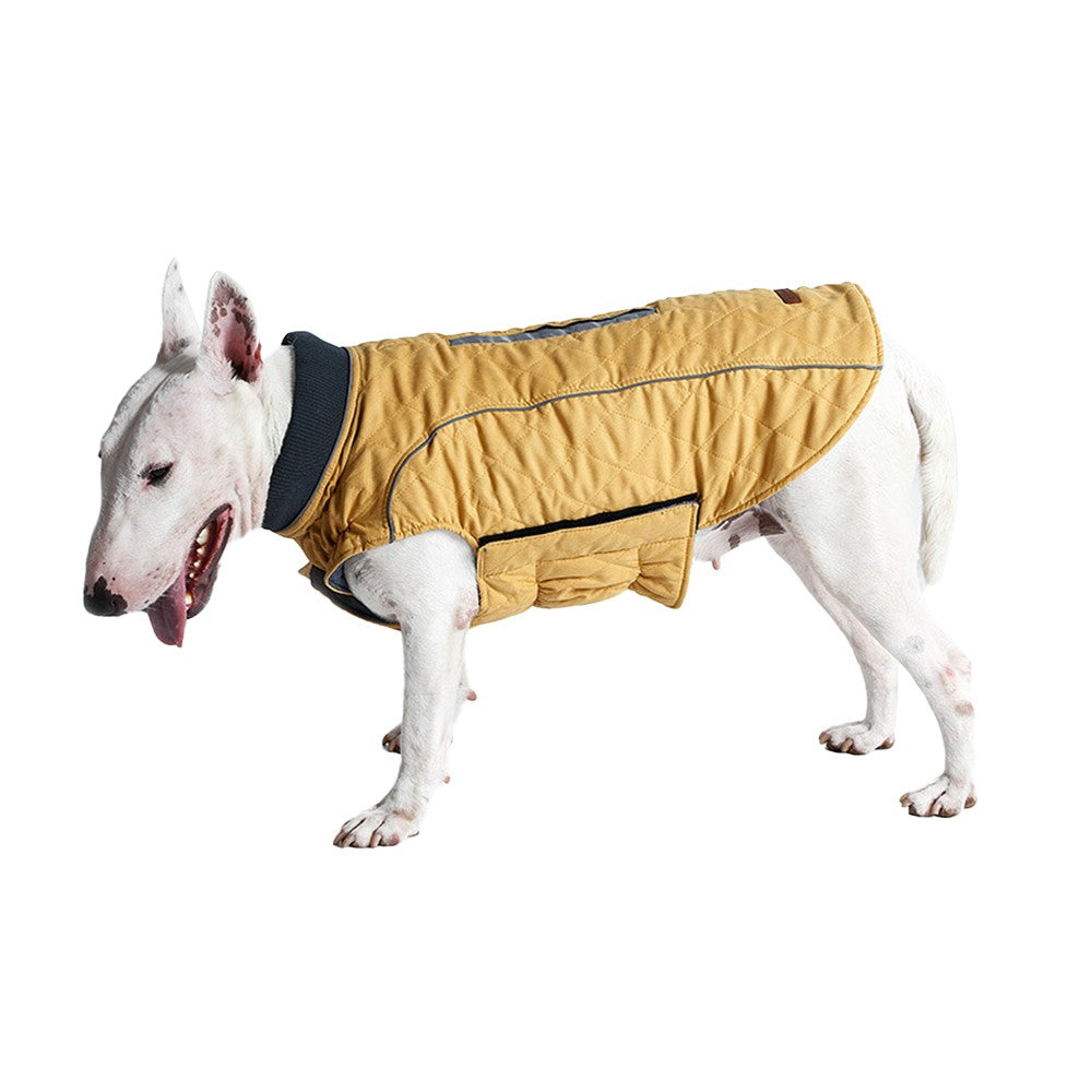 XL Winter Warm Dog Coats Dog Jacket Windproof Vest Reflective Pet Apparel Yellow