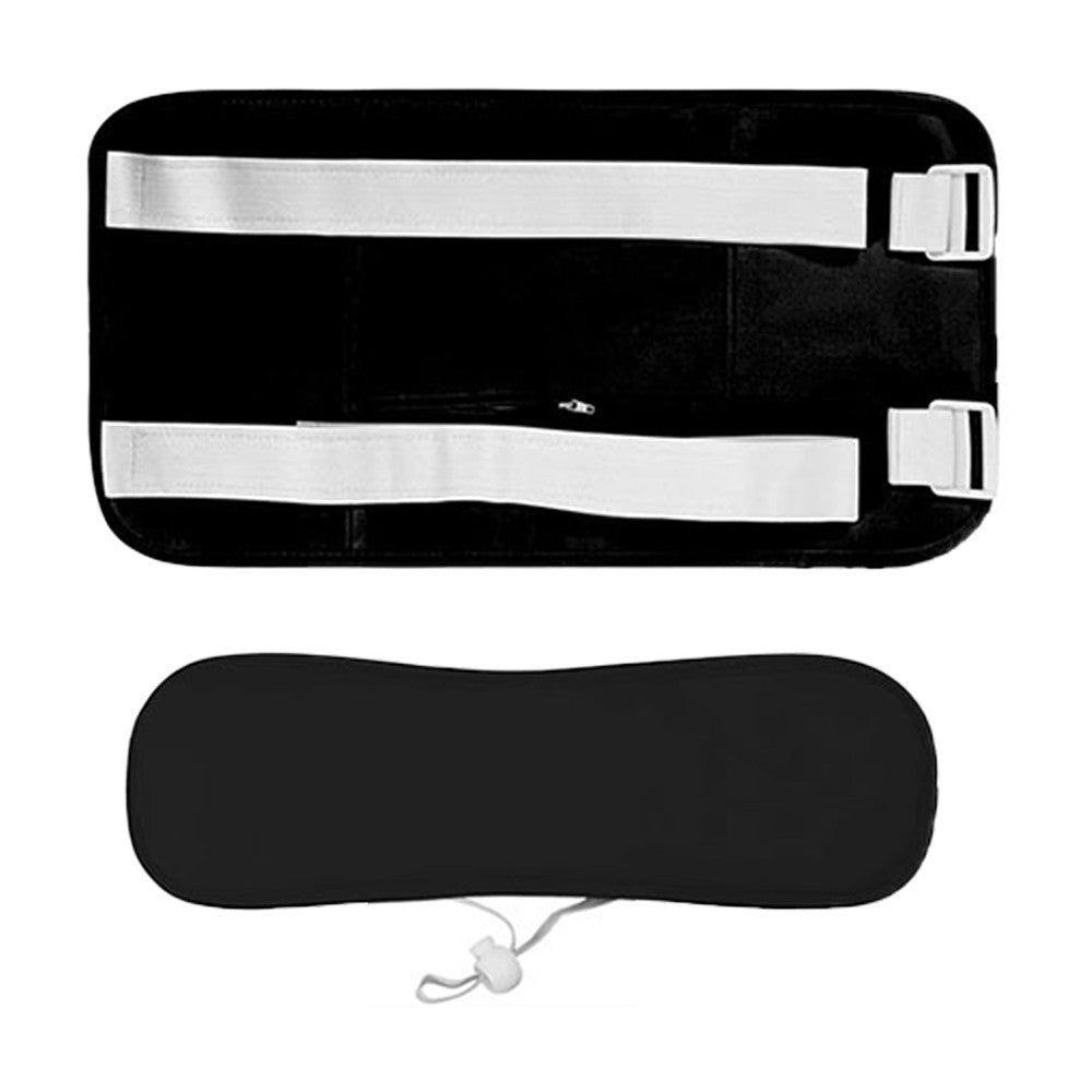 2Pcs Reusable Castor Oil Waist Pack and Neck Pack Set Compress Castor Oil Wrap Black