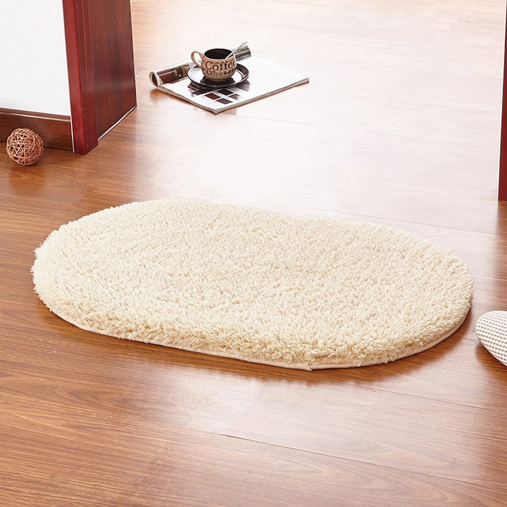 40*60cm Berber Fleece Fashion Color Oval Floor Mats