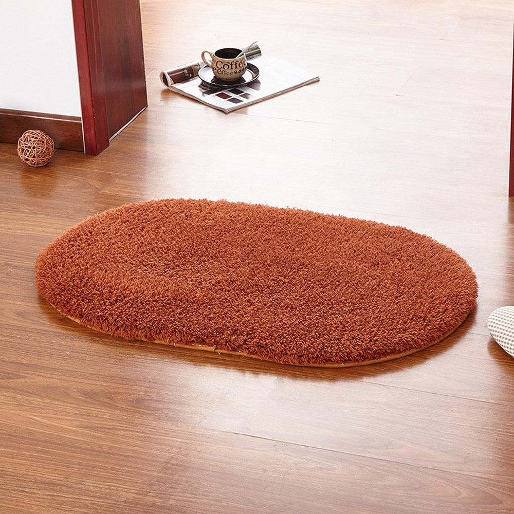 40*60cm Berber Fleece Fashion Color Oval Floor Mats