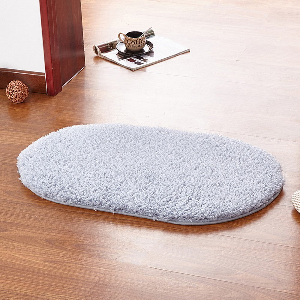 40*60cm Berber Fleece Fashion Color Oval Floor Mats