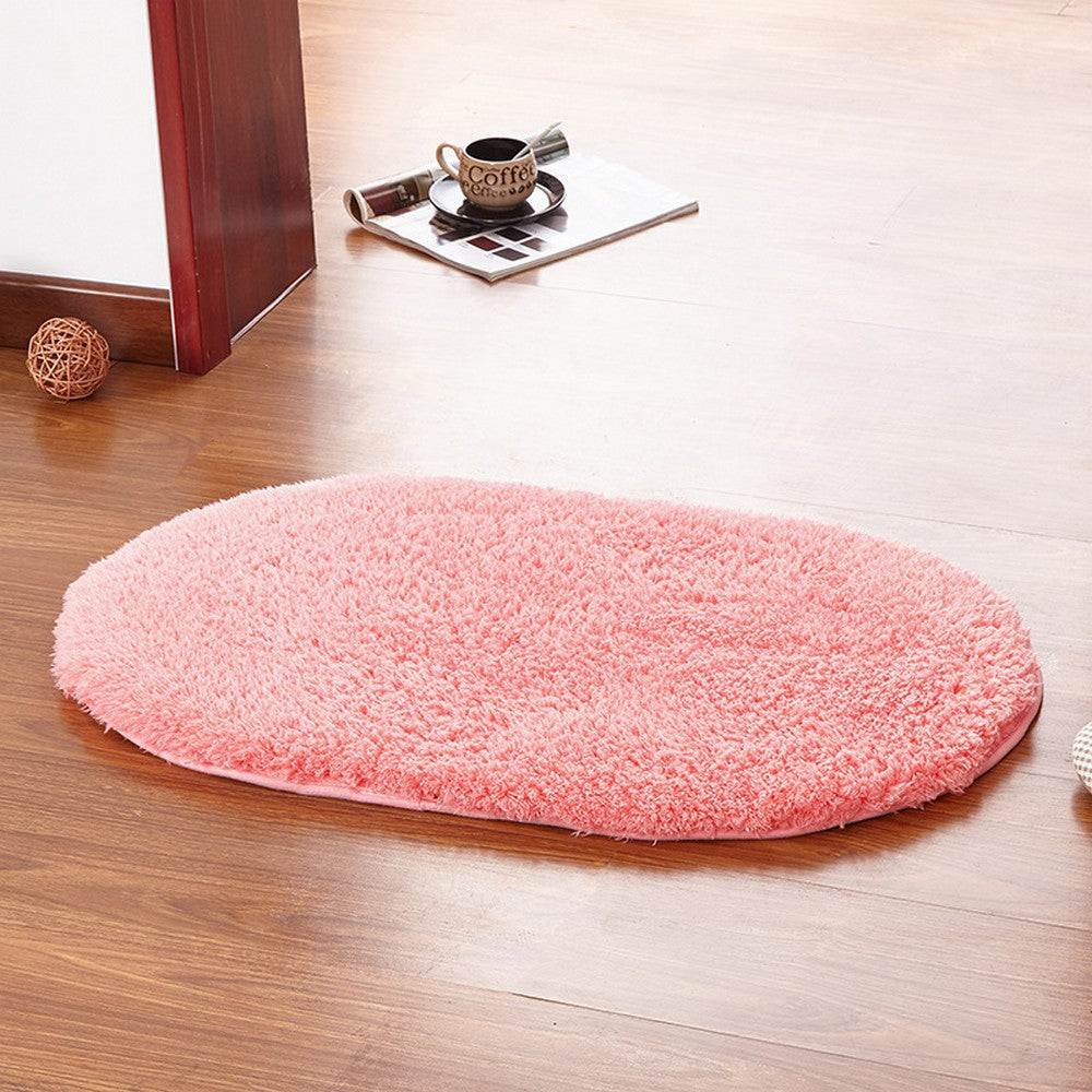 40*60cm Berber Fleece Fashion Color Oval Floor Mats