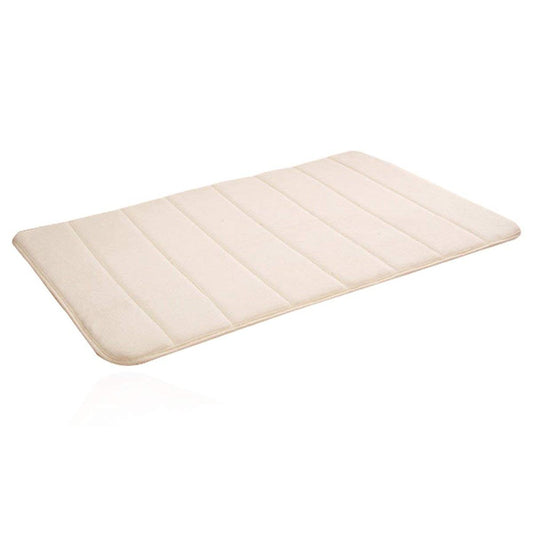 1 Pack 80x50cm Large Memory Foam Bath Mat Beige