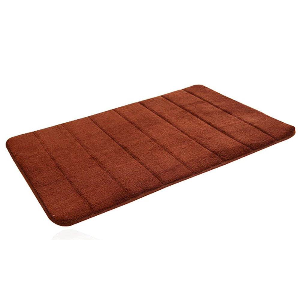 1 Pack 80x50cm Large Memory Foam Bath Mat Coffee