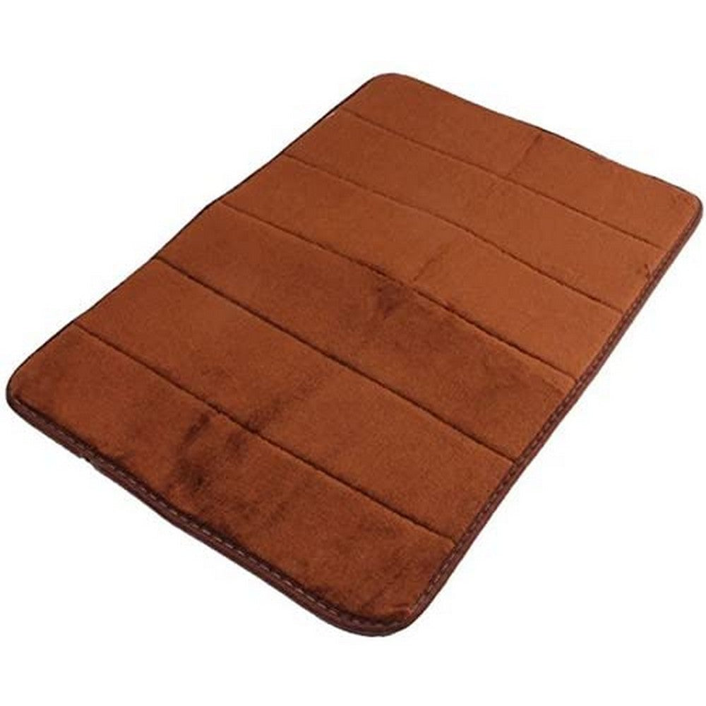 1 Pack 80x50cm Large Memory Foam Bath Mat Coffee